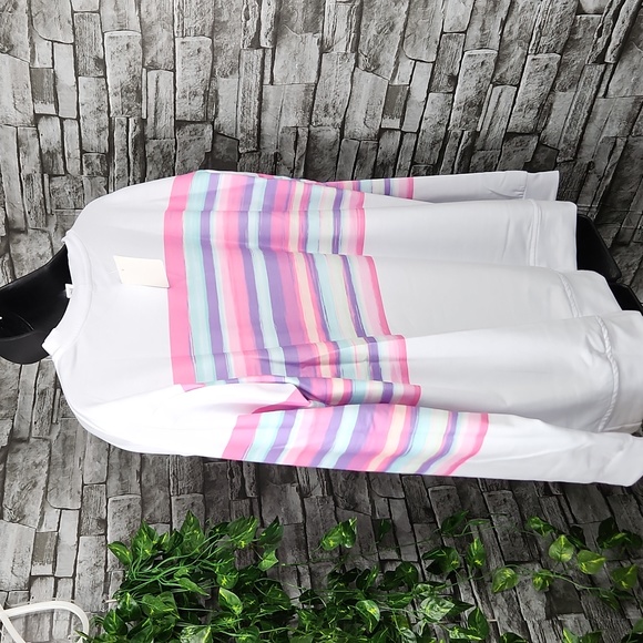 Pixie Lady Watercolor Striped Pullover Sweatshirt - Picture 6 of 8